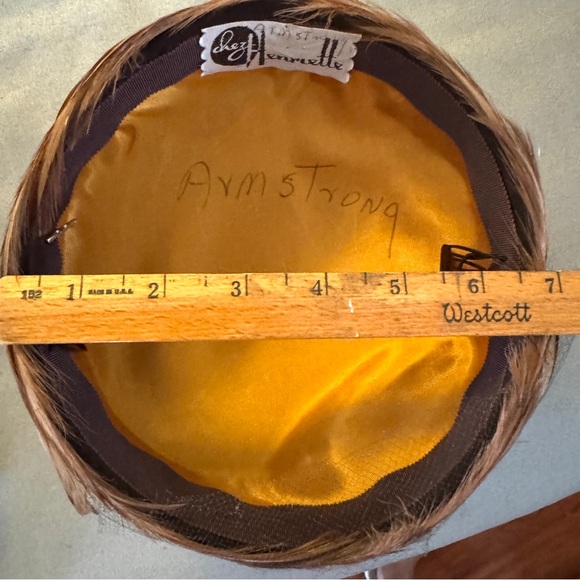 💖 Vintage Feather Pill Hat, “Chez Henriette” - Picture 5 of 11